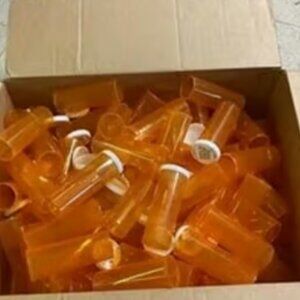 Juvale 50 Pack Empty Pill Bottles with Caps for Prescription 8-Dram BOX LOT